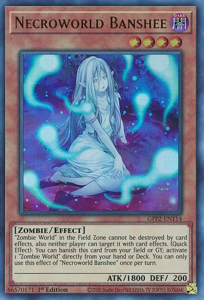 UndeadDuelist's tweet photo. The next Zombie Structure Deck will feature

1) Necroworld Banshee hand trap that activates Zombie World from the grave, hand, or deck.

2) Hand trap or GY quick effect GLuB that summons an 8+ from the GY, hand, or deck if ZW is on the field.

Huffing jet engine powered copium rn https://t.co/L94ZRPCbJ5
