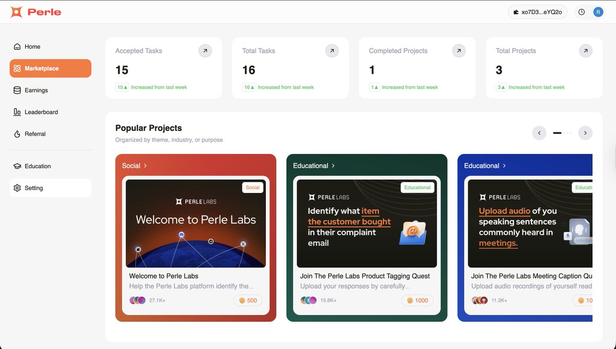 0xRuzy's tweet photo. If you don't need $100, skip.

Introducing @PerleLabs 
Perle offers a platform for managing training data for artificial intelligence.

Raised: $17.5M

◾️ Cost to position: less than $1

Let's get into it:

- Go to: https://t.co/PCfOKGjcJE

- Sign in with google

- Connect your solana wallet

- Head to marketplace and complete all the tasks

- Join discord and grind for roles: https://t.co/j1CRCo34Ft

That's all for now.
Ask any question in the comment.