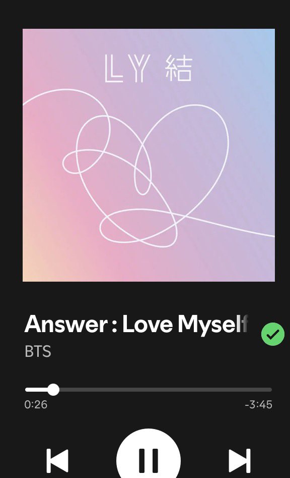 smussle's tweet photo. It's another happy Sunday shufflin 'This Is BTS'! My first shuffle song is #Answer_LoveMyself 🥹🥰 What's your's? 🎶💜🎶 @BTS_twt #BTS https://t.co/a9EAaacNHX