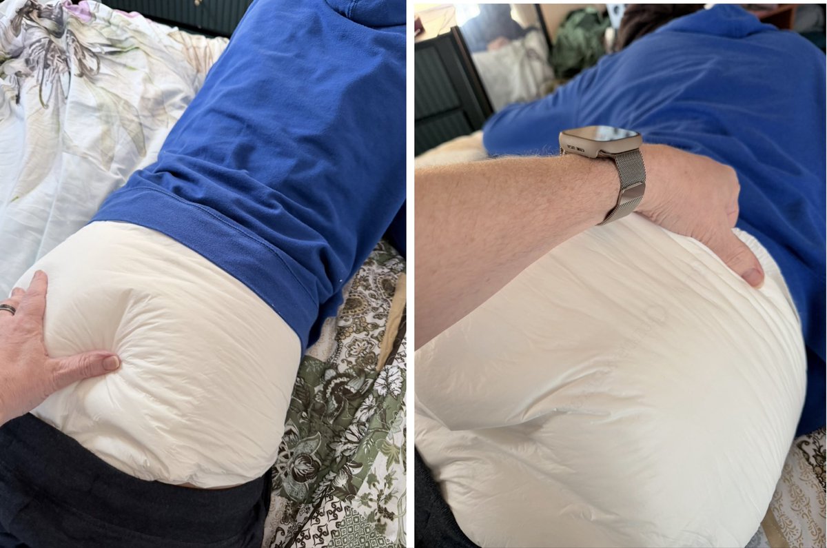 A local baby boy missed Mommy so stopped by for a visit. Mommy loves padded bums #mommy #babyboy #diaper