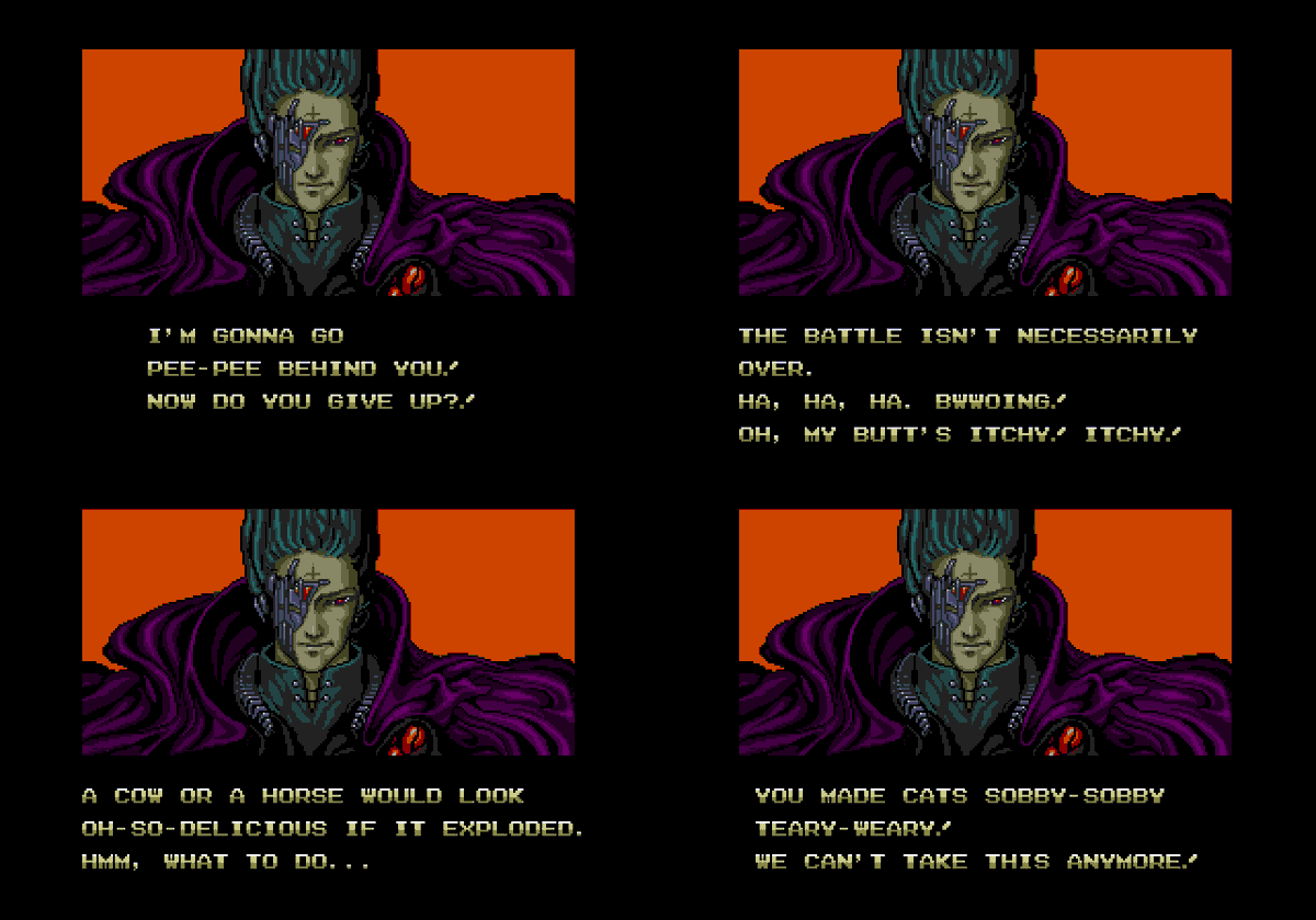 Did you know that the Japanese version of the infamous Zero Wing (Genesis) has 35 freaking endings? You get them for beating each loop and the ending text grows increasingly crazier each time.

vgmuseum.com/end/genesis/a/…

Thanks to Tomato for translating them all.