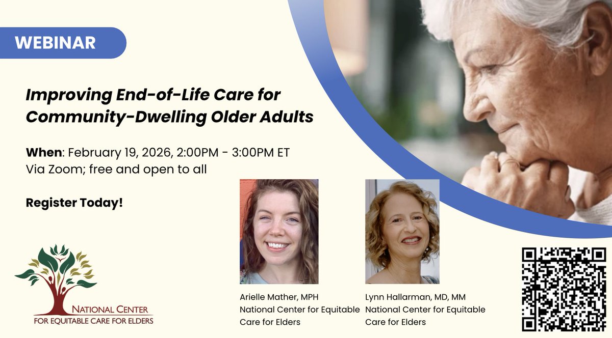 Join us for a webinar that will explore factors that influence the end-of-life experience for older adults, including economic stability, neighborhood &amp; built environment, and social support.

Save your virtual seat today!

ece.hsdm.harvard.edu/event/improvin…