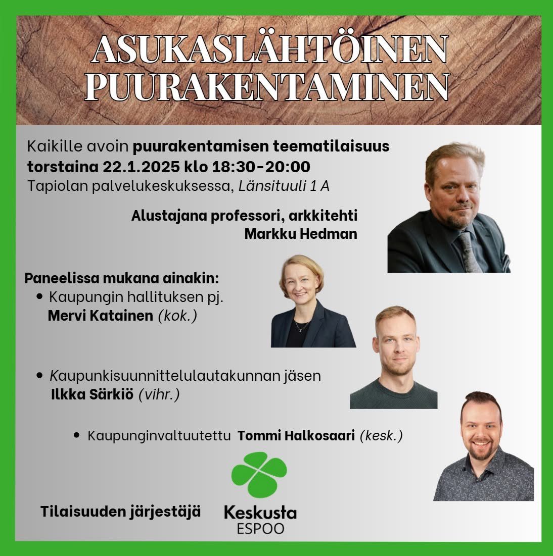 #Keskusta #Espoo #arjentekijälähelläsi #puustarakennuksia