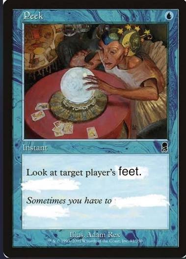 BDEgameowners's tweet image. OK. I'm all out of mtg feet memes now.