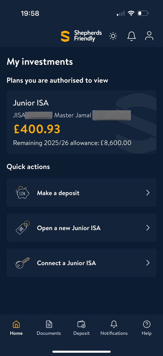 TinuKuye's tweet photo. If you’re in the UK, I recommend Shepherds Friendly. I opened an account for Jamal last month with £300 deposit and they added £100 to it. Customer service is also friendly, a win https://t.co/GzsEVYR5fB
