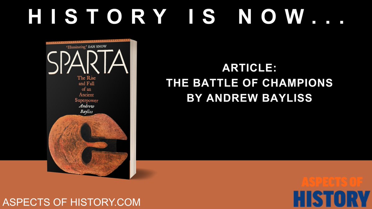 AspectsHistory's tweet image. The Battle of Champions
An article by Andrew Bayliss
aspectsofhistory.com/the-battle-of-…

Read Sparta
amazon.co.uk/Sparta-Rise-Fa…

@ProfileBooks

#ancienthistory #sparta #historybooks