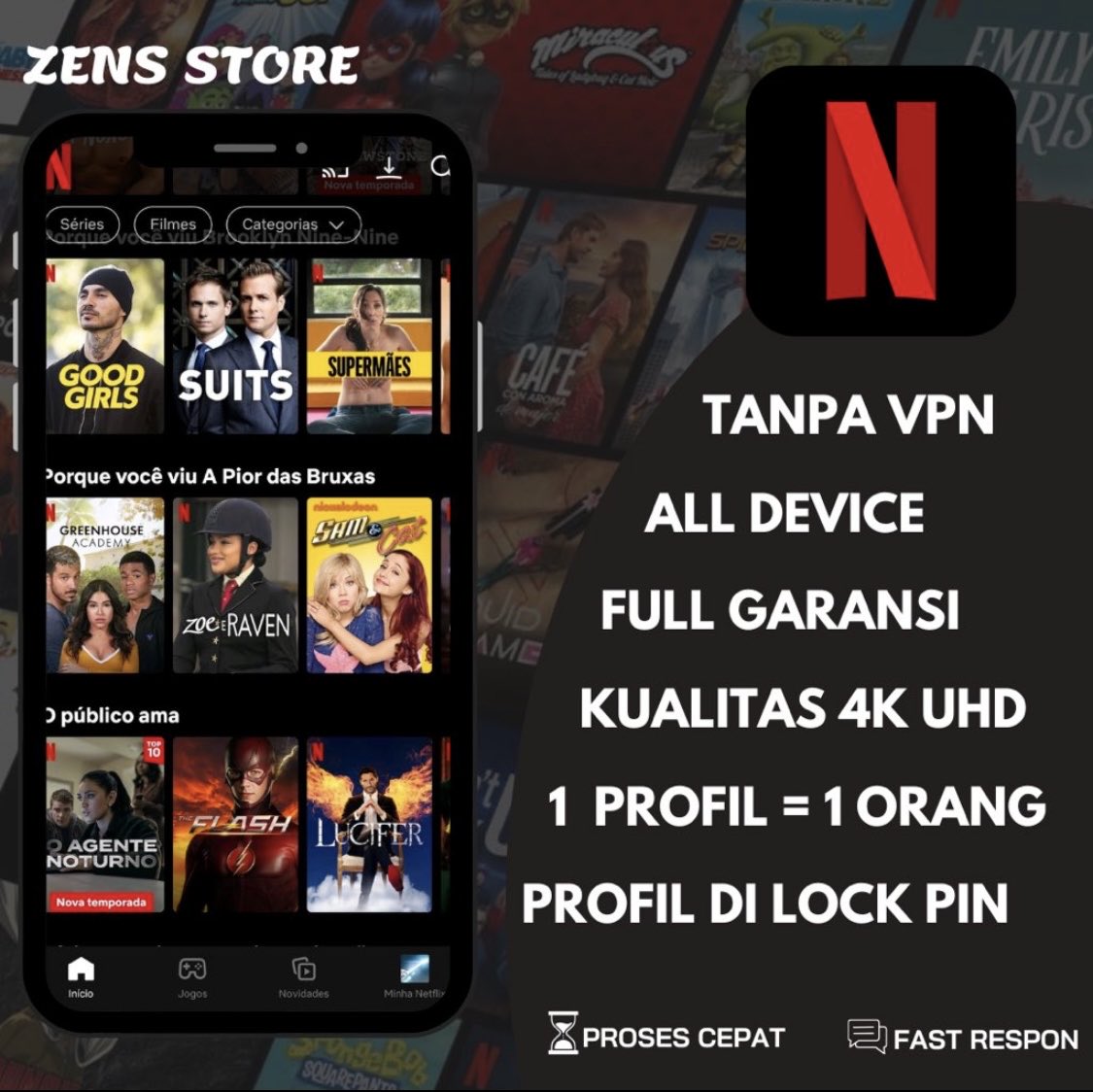 Akun Netflix Premium dimulai dari harga 6Ribuan ayo segara order untuk menanyakan pricelist klik link di bio yaaa….

#akunpremium #netflixreleasethevol2files #NEFLIX #akunnetflix #zonauang #akunpremiummurah