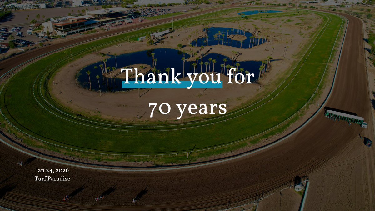 This isn’t just a celebration — it’s a thank you 💜🐎

Join us January 24 for Turf Paradise’s 70th Anniversary Family Day as we celebrate the fans, families, and community who’ve made seven decades of racing special. Live racing, great energy, and fun for all 🎉