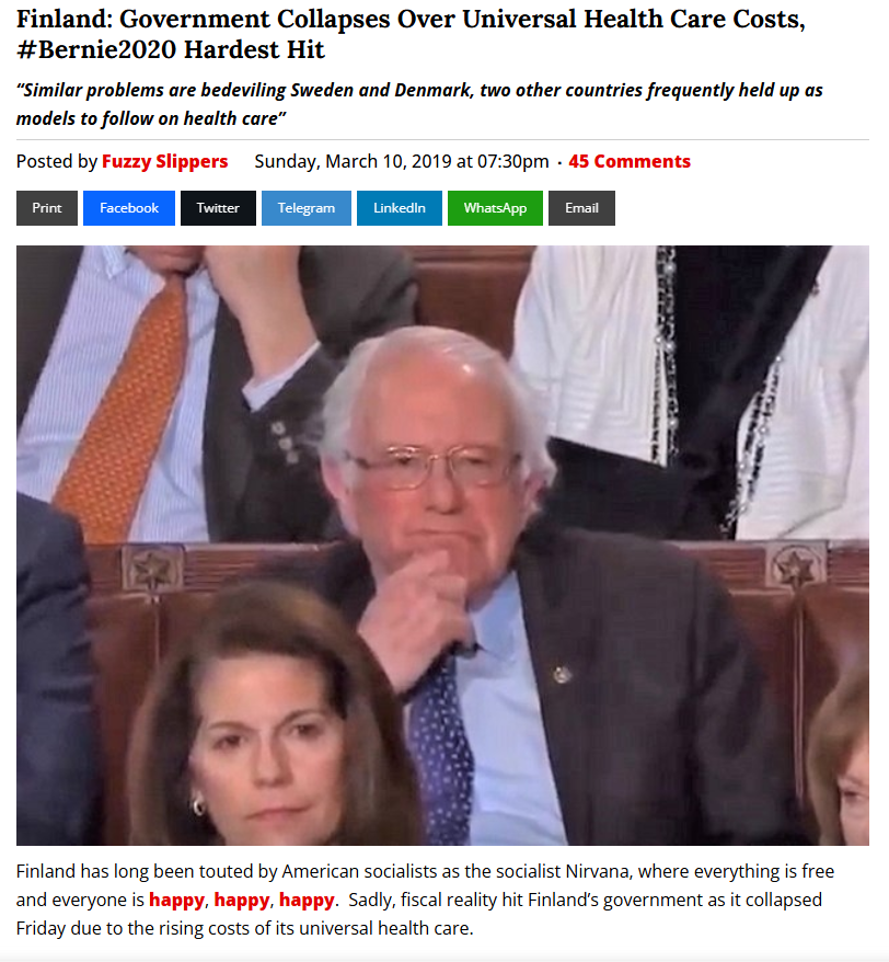 JAL1988196662's tweet image. Finland: Government Collapses Over Universal Health Care Costs, #Bernie2020 Hardest Hit.
Similar problems are bedeviling Sweden and Denmark, two other countries frequently held up as models to follow on health care

Denmark should sell Greenland to fund their healthcare system.