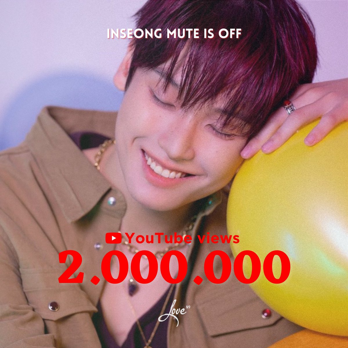 LoveNo_9's tweet photo. 🔈INSEONG CROSSFADE | YOUTUBE🔊

#Mute_is_Off reaches another million views on YouTube!

Reaching 2 million views before the end of its first week of release🔊🔊

🔗https://t.co/FhwA8h4Bo8

#SF9 #에스에프나인 #INSEONG #인성 #Crossfade https://t.co/lrrxLXnFUh