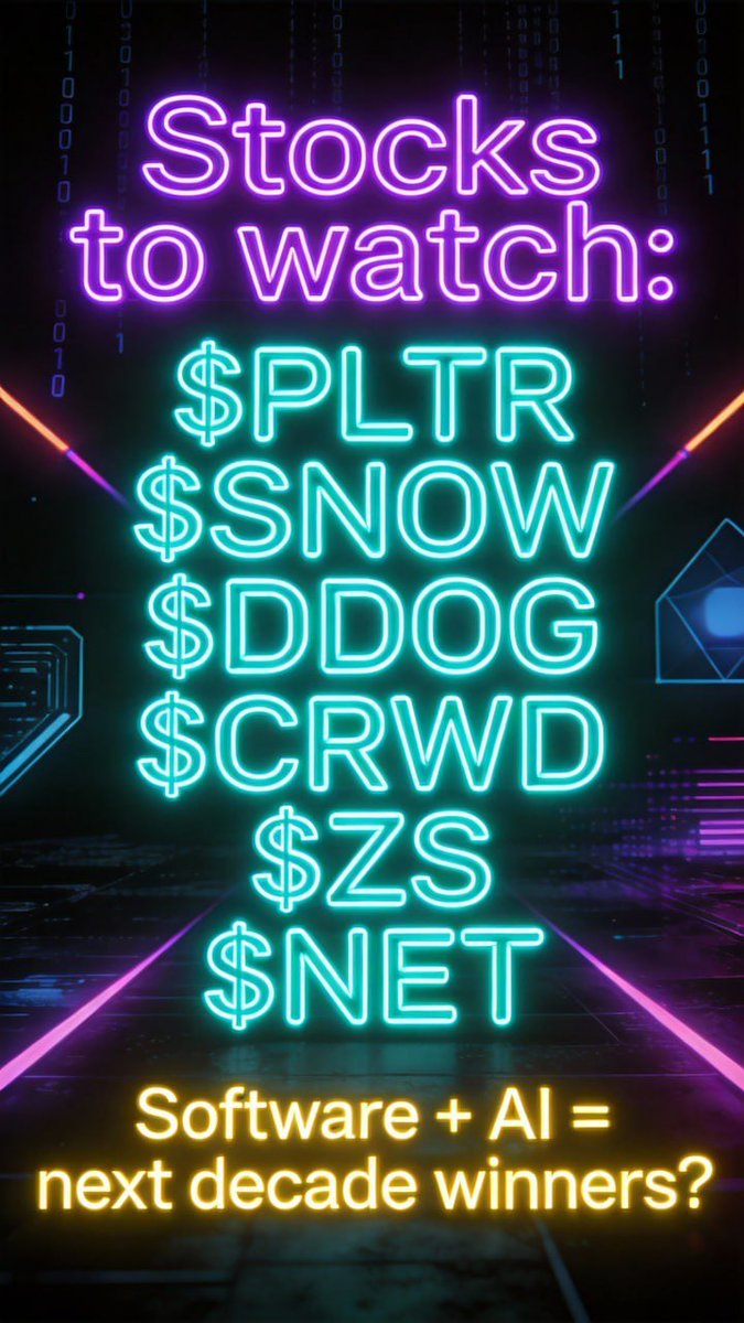 Chanciley's tweet image. ES 2026 finished: AI long-term story just getting started, normal shakeouts expected 📉→📈
Stocks to watch: $PLTR $SNOW
 $DDOG $CRWD $ZS $NET
Software + AI = next decade winners? 💻 #AI #Cloud