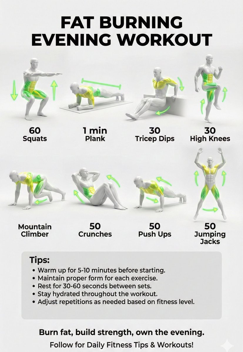 Fat-burning evening workout