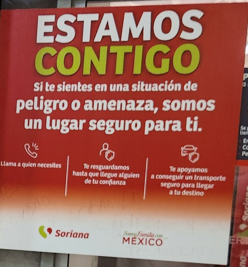 MDOctopus's tweet image. Hoy vi este Letrero en @TiendaSoriana .
Excelente iniciativa, es importante compartir con las mujeres, los niños y los adultos mayores en caso de una emergencia. 
👏🏻👏🏻👏🏻👏🏻