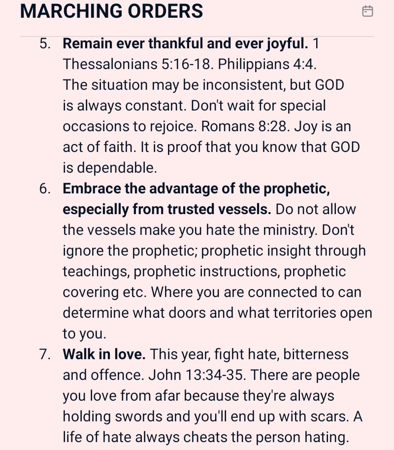 Marching Orders by Apostle Joshua Selman 
January 18th 2026