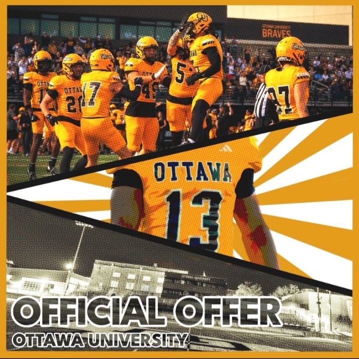 JeffrreySmith's tweet photo. Absolute thankful for an offer from @Coach_JohnsonOU from Ottawa university so be a Brave!!! https://t.co/9TWKuDniKz