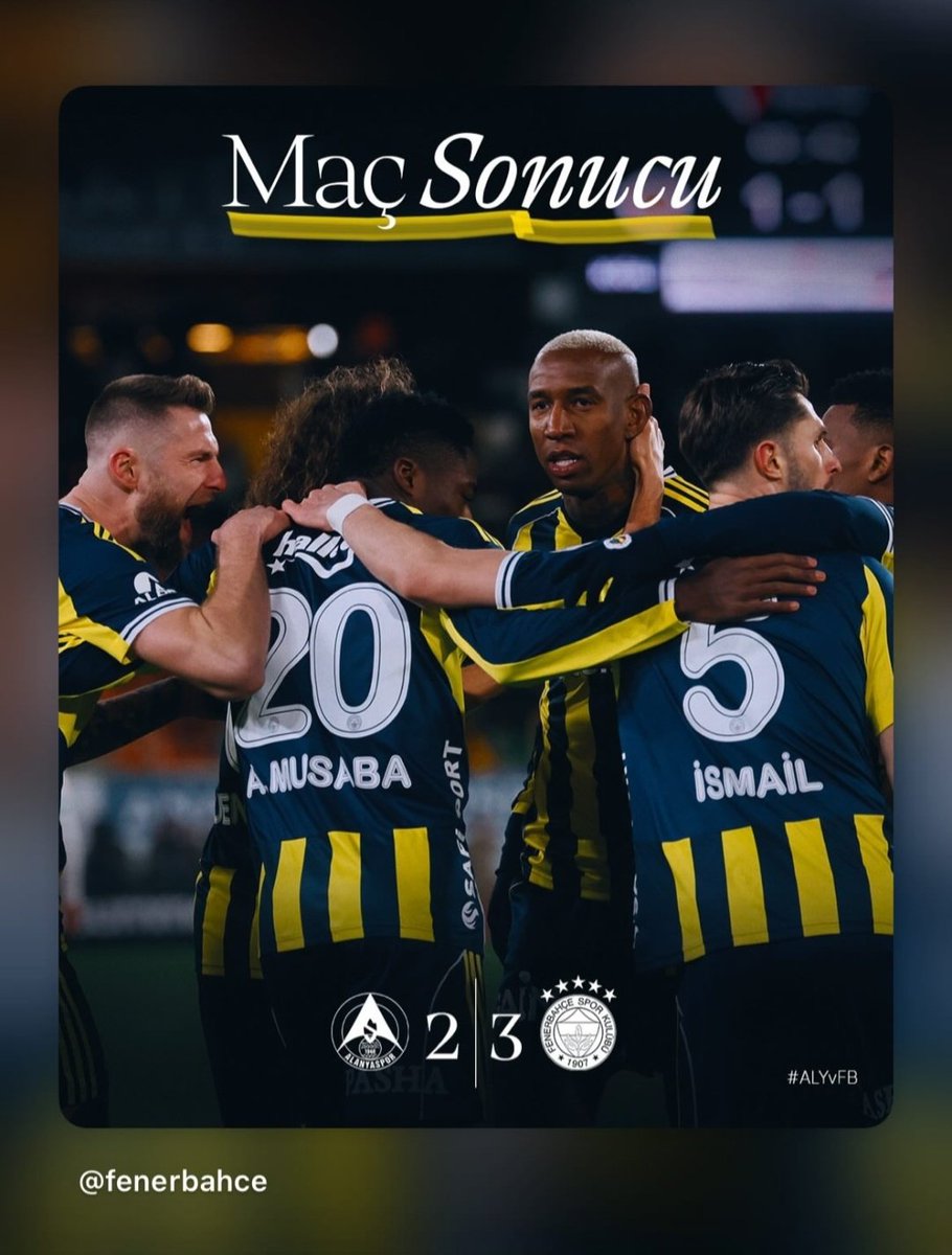 Tebrikler <a href="/Fenerbahce/">Fenerbahçe SK</a> +3
#ALYvFB