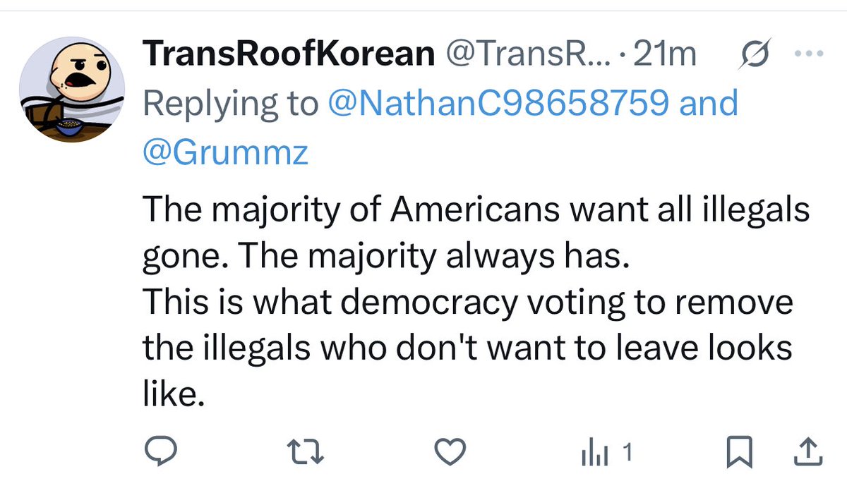 NathanC98658759's tweet image. This #MAGAt blocked me after posting this comment. So I’m posting my response here knowing they are probably still creeping. Please look up the word Majority, 23% of USA citizens voted for this administration, they still don’t admit it’s a #NAZI regime. #StopFascism