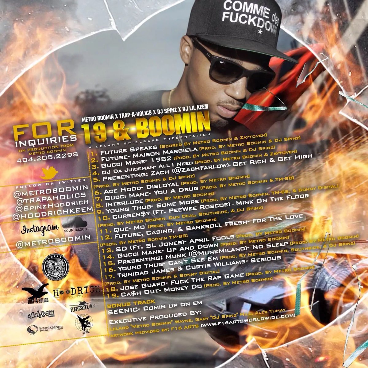 lcsrtn's tweet image. La mixtape du jour: Metro Boomin - 19 &amp;amp; Boomin

Si ton premier projet est hosté par les plus grands de l’époque et qu’en plus tu as les meilleurs rappeurs d’Atlanta et d’ailleurs dessus, tu sais que tu vas entrer dans la légende, tôt ou tard. C’est sorti le 7 octobre 2013.