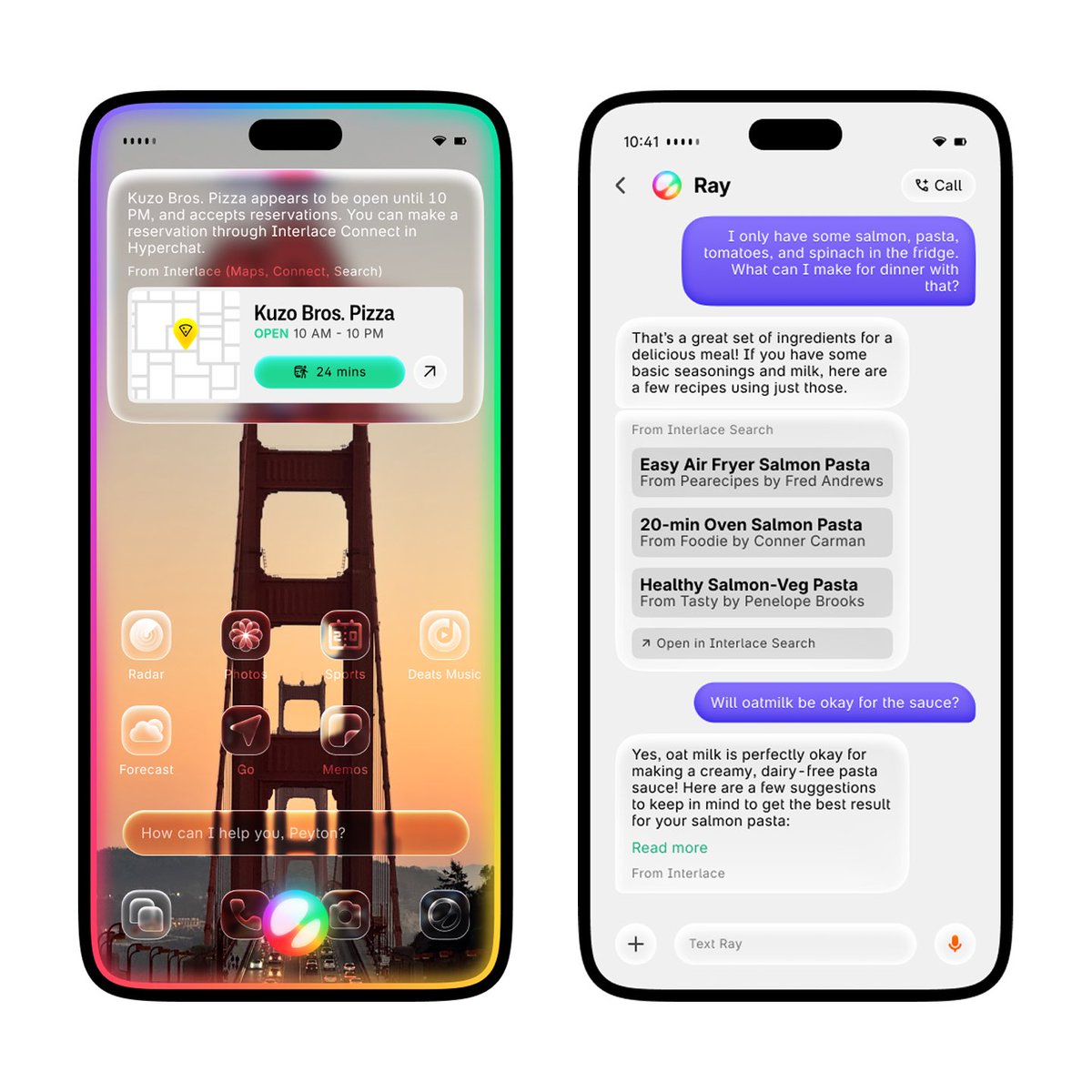 ftinterlace's tweet photo. The power of Interlace Assistant is now used in Ray, a helpful new assistant on Blaze devices to get stuff done. Search the web, find places, news stories, and more. If it’s on the web, Ray and Interlace can find it. https://t.co/FSGwANhuNF