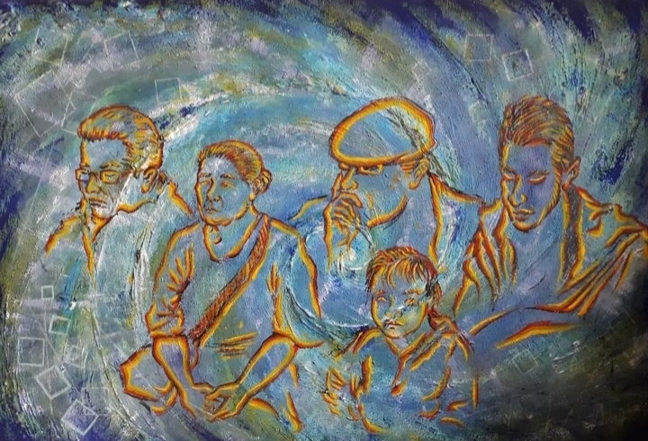 Diversidad humana en espiral
Técnica mixta
50x70 cm.
2018
A la venta: $8,800.
#tochtlimartinezarte #tochtlimartinez
#tochtli #diversidadhumana
#multicultural #arte
#acrílicosobretela #artefigurativo 
#integración #abstractofigurativo #arteenmexico
#artecontemporaneo #art