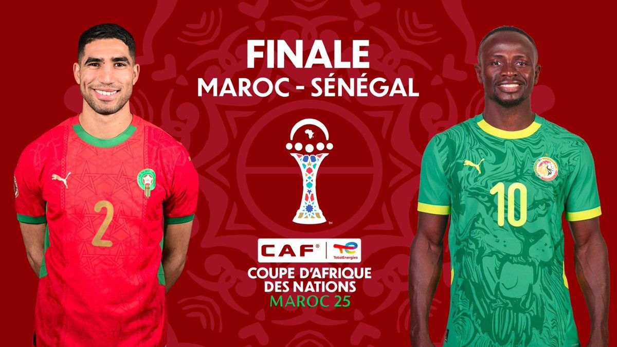 JeanMessiha's tweet photo. ⚠️MATCH HISTORIQUE ⚠️

Ce soir se joue la finale de la CAN, la #AFCONFinal opposant le #Senegal au #Maroc (#SENMAR #MARSEN)

Une des 6 grandes chaînes françaises non payantes, M6, diffuse une coupe de football étrangère à l’Europe et pas n’importe laquelle : la coupe d’Afrique des Nations. 

La chaîne attend une audience record.

Le double effet kiss cool du grand remplacement.