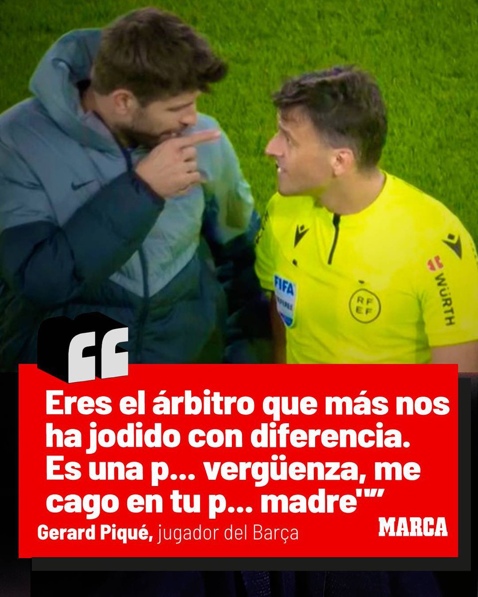 Siempre echo de menos a PIQUÉ, pero sobretodo cuando nos arbitra GIL MANZANO.