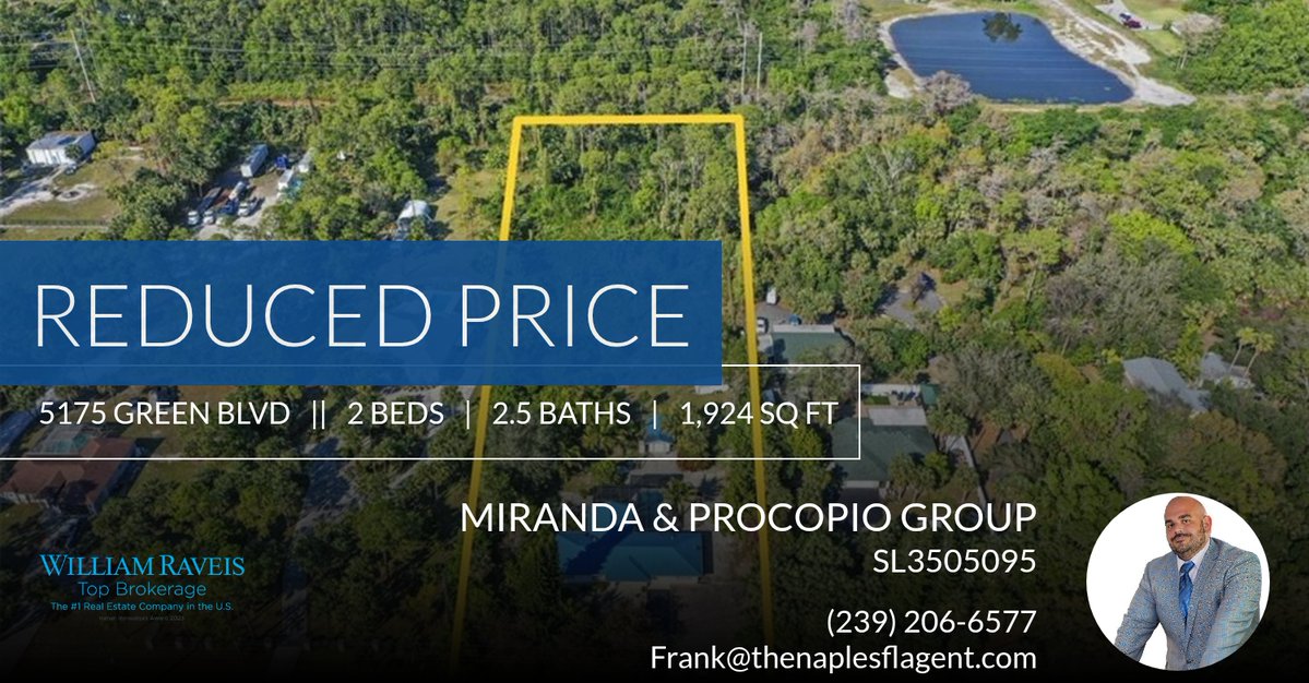 NaplesProcopio's tweet image. 📍 Reduced Price 📍 This recently reduced home at 5175 Green Blvd in Naples won't last long, so, don't wait to set up a showing! Reach out here or at (239) 206-6577 for more information! homeforsale.at/5175_GREEN_BLV…