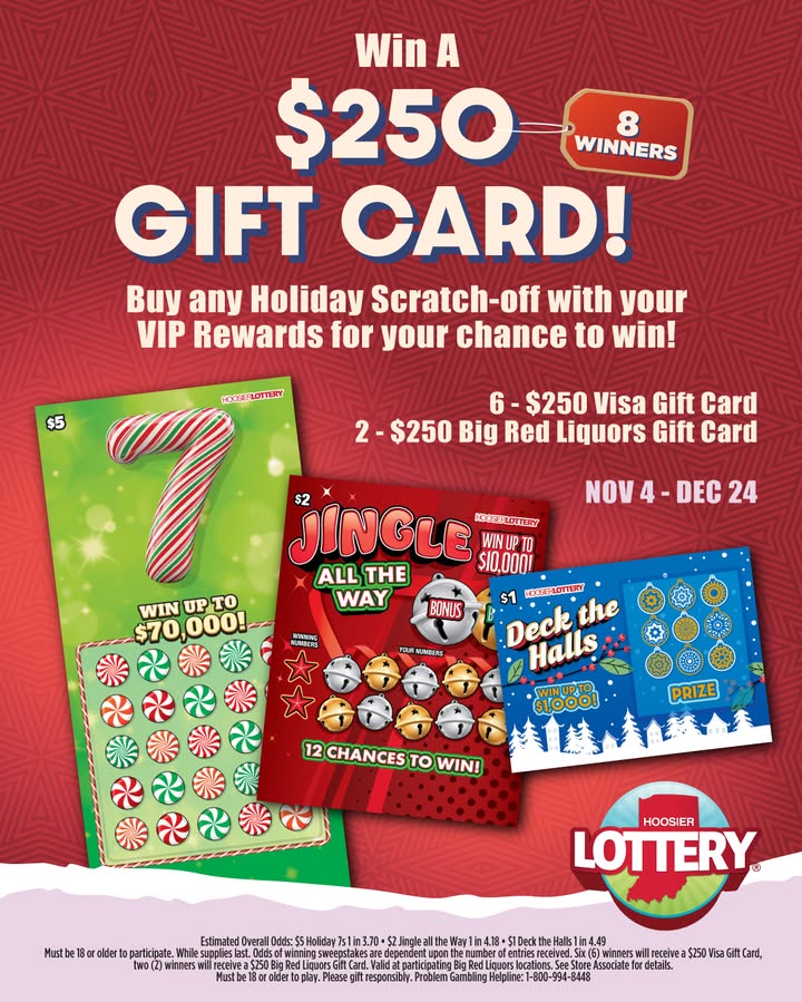 GaysLiquorStore's tweet image. 🎁 We Have our Deck the Halls Holiday Sweepstake Winners!

VIP Rewards members who won a $250 Gift Card include: Maribeth A., Natahsa P., Michael P., William B., Jon R., James R., Connie L., William M.!

✨ Thank you to all who participated!

#GaysLiquorStore #HoosierLottery