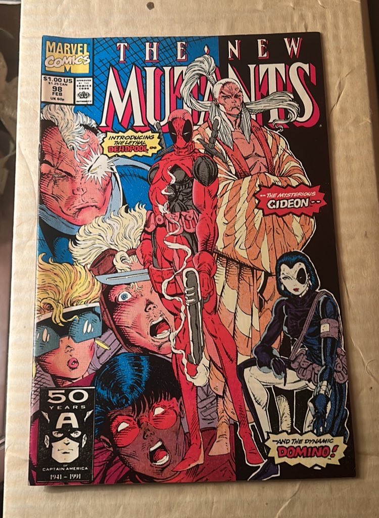 This week’s  #WOWCotW is another one that unfortunately somehow had been stored without a bag or backing for past 30 years, one of THE books of the 90’s, New Mutants 98 with first Deadpool (almost cried when I saw that bend, hoping it can get pressed out)