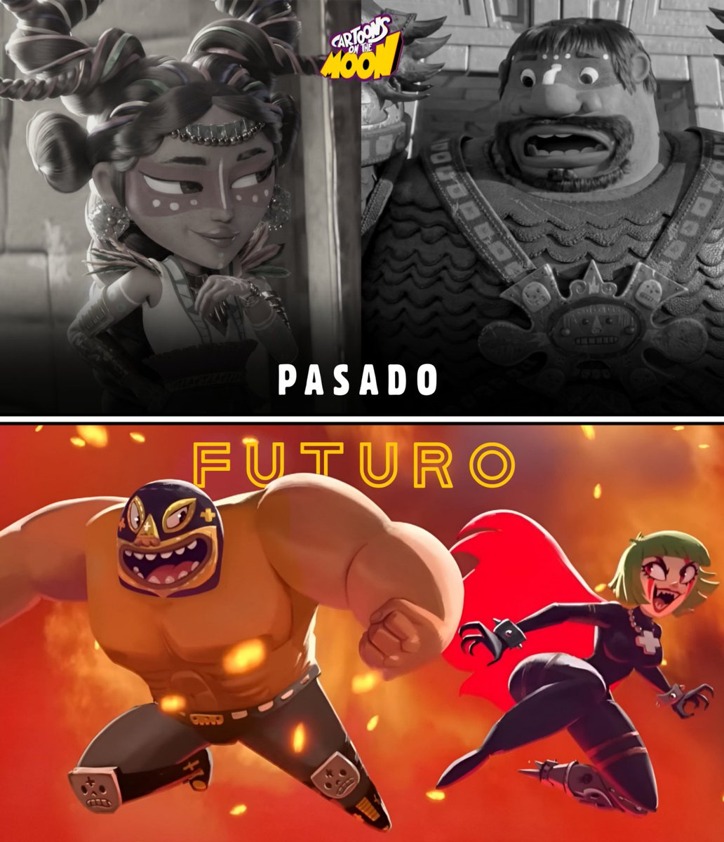 CartoonsOTMoon's tweet image. Jorge R. Gutiérrez ha confirmado que El Guapo y Mags son la reencarnación de los reyes Teca de 'Maya and The Three'