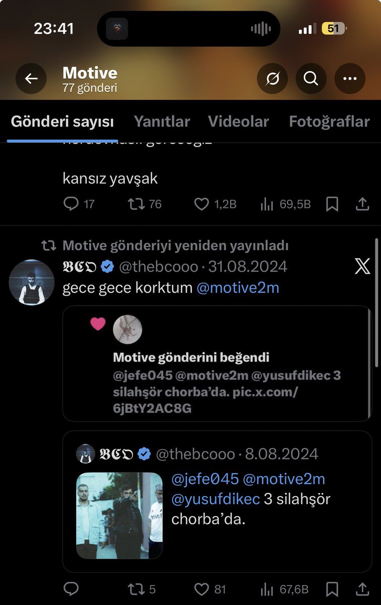 thebcooo's tweet image. gel bişe denicez yine @motivehateri