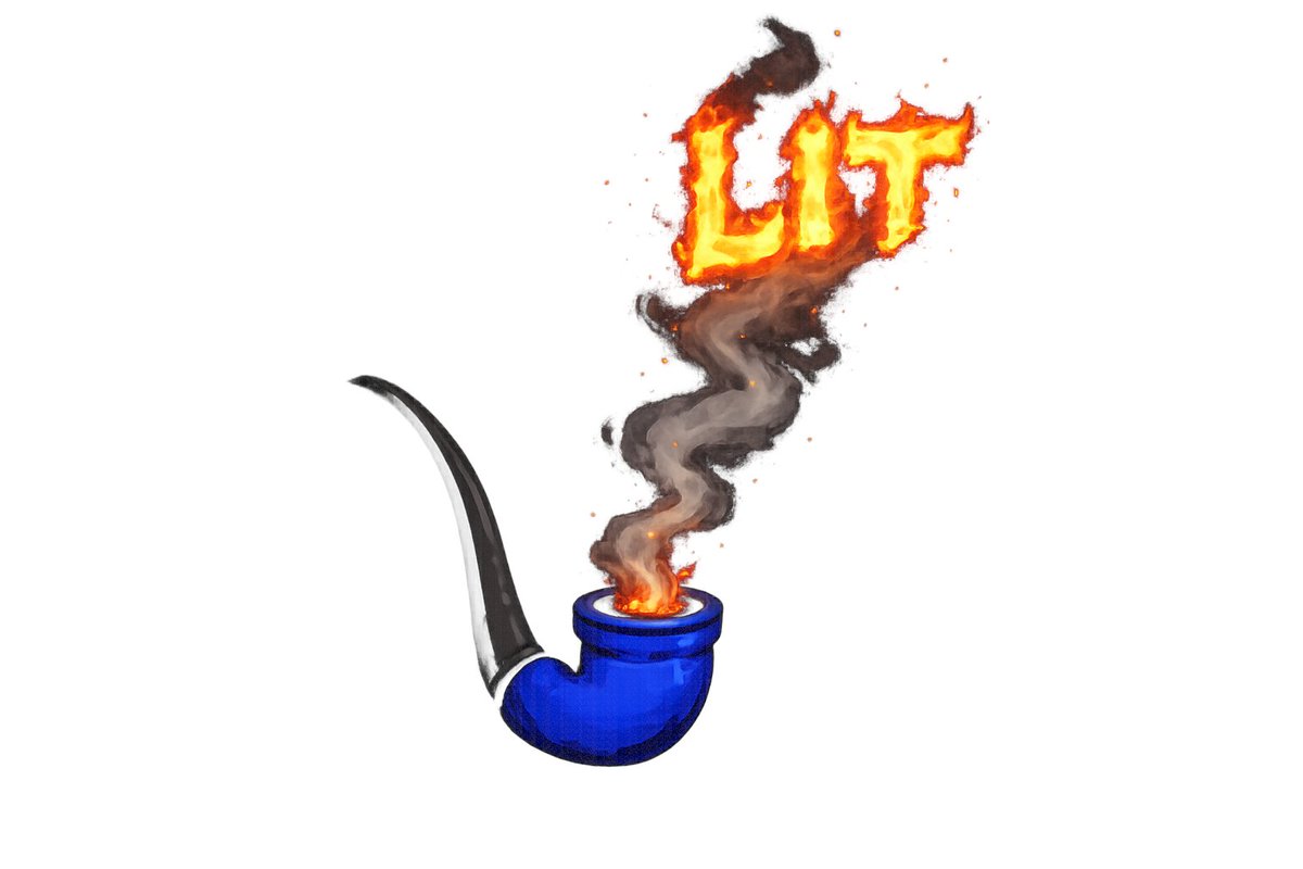 the pipe is lit $pipe