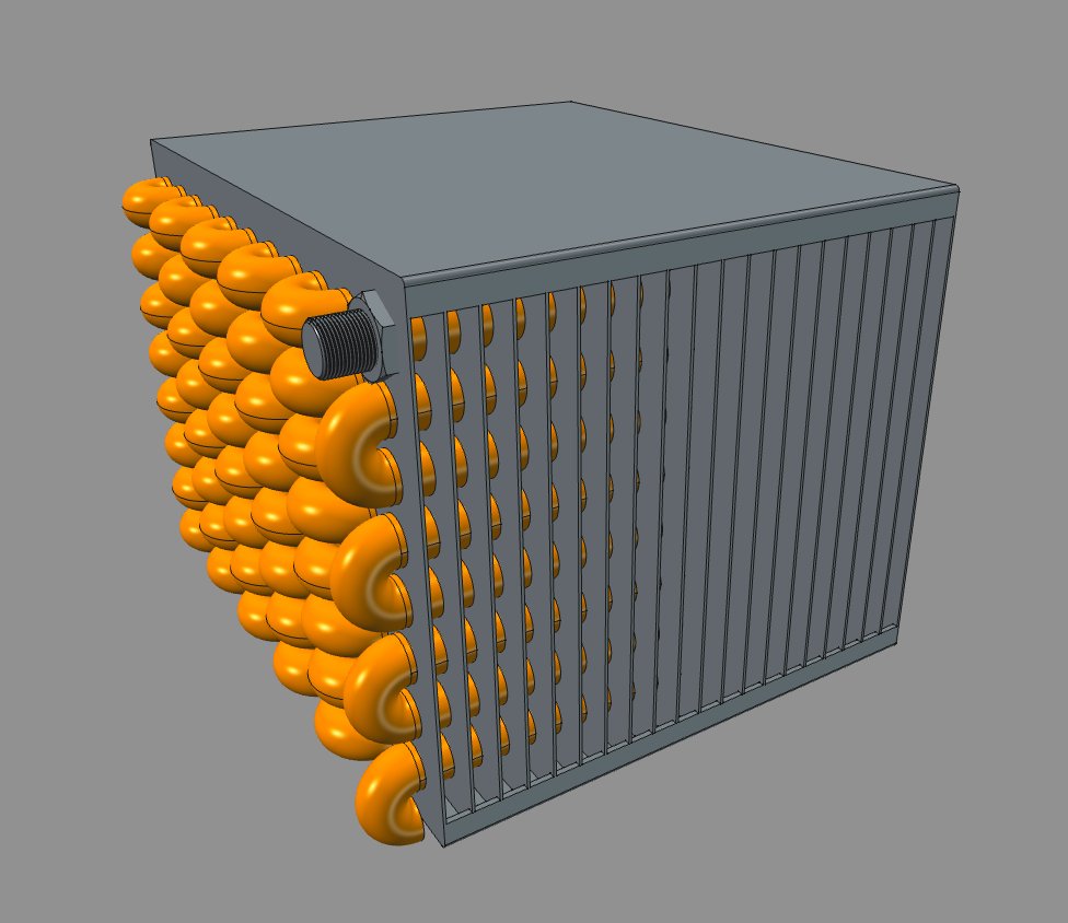FreeCADNews's tweet image. #MadeWithFreeCAD
Heat Exchanger shared by user 'ZooHead' on the #FreeCAD forum. Shout out to @jellysmash who's tutorials were used by the OP to learn FC.
forum.freecad.org/viewtopic.php?…