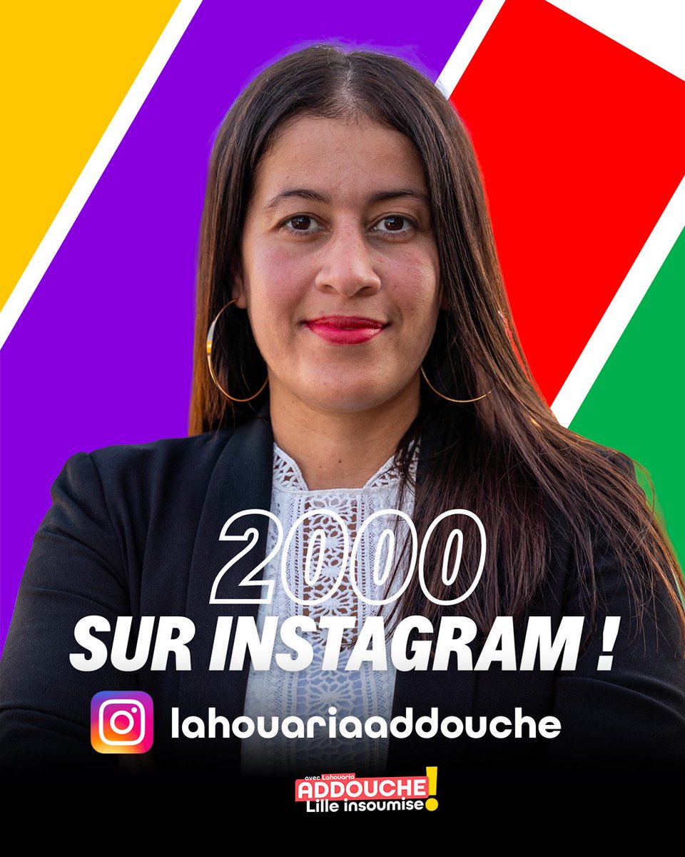 L_Addouche's tweet image. 🔥 Vous êtes 2️⃣0️⃣0️⃣0️⃣ à me suivre sur insta !!

✊ Merci pour le soutien que vous me témoignez au quotidien !

🚀 Votre force, notre force nous conduira à la victoire les 15 et 22 mars !