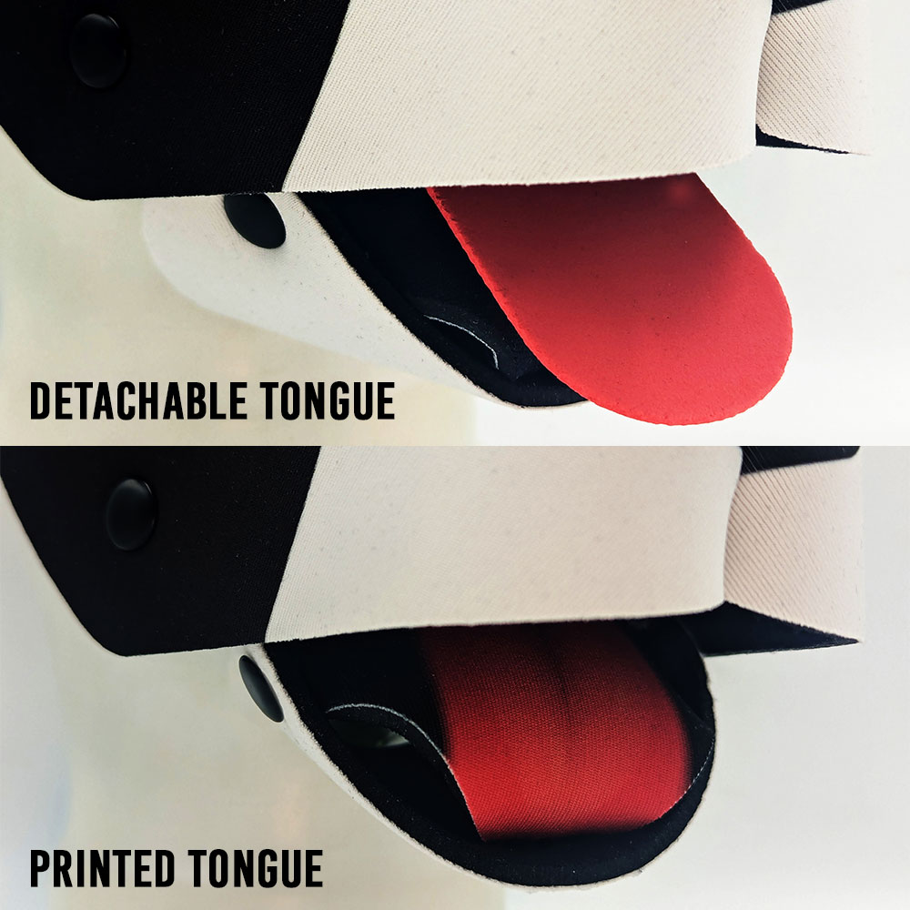 wruffstuff's tweet image. New printed tongue option on all new hoods. Detachable foam tongue was already the standard, now you can opt for a printed version. It doesn't poke out but you'll never lose it!