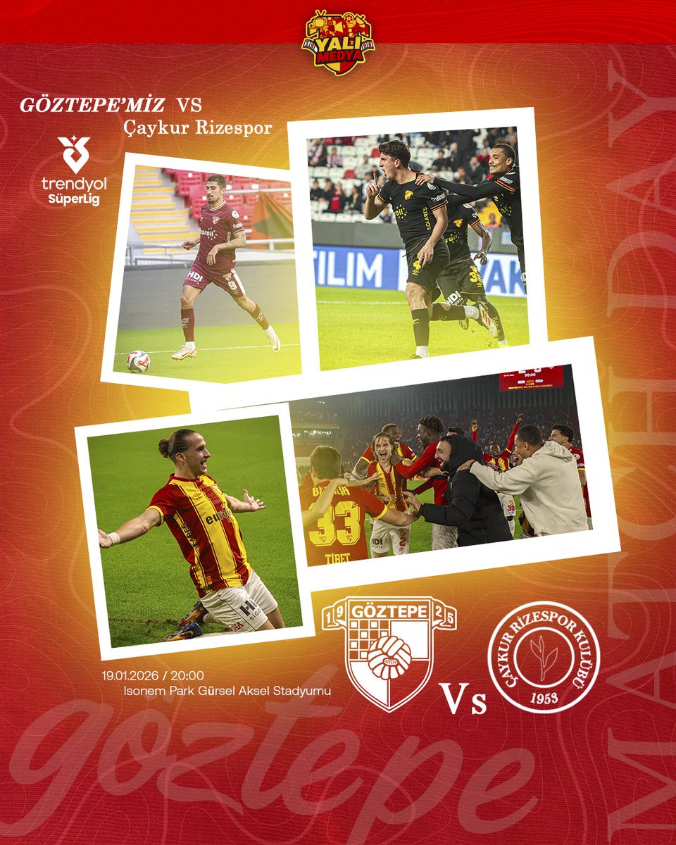 yalimedya98's tweet image. Haydi Bastır Şanlı Göztepe 🟨🟥

🗓 19 Ocak 2026
🕔 20.00
🏟️ Isonem Park Gürsel Aksel Stadyumu

#Göztepe