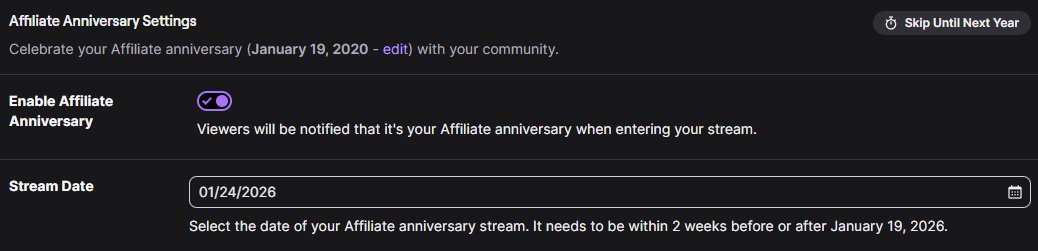 Oldge...

Celebrating 6 years of red cat on the 24th

Will be starting stream early that day and running gift sub discount all stream o7