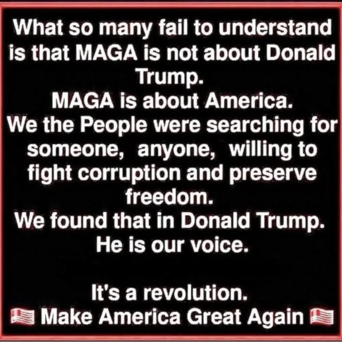 MAGA will be here long after President Trump. 

It’s never been about one man.

It’s about all of us.

The Democrats can’t understand that.