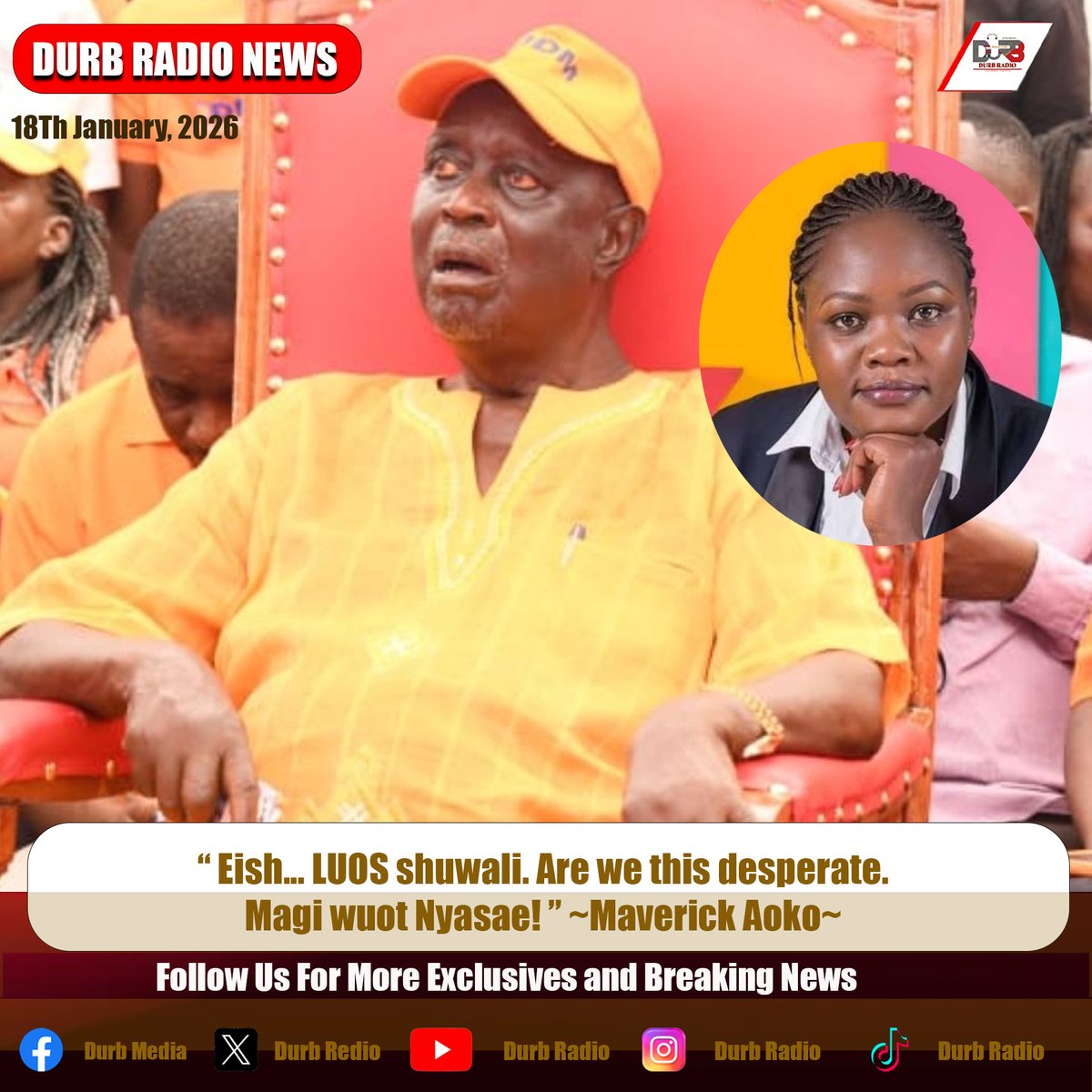 durbredio's tweet photo. “ Eish... LUOS shuwali. Are we this desperate.Magi wuot Nyasae! ” - Maverick Aoko #AFCONFinal Senegal #SENMAR Winnie #TheHealingOfHIV Mosiria #ODMatGolfHotel Ndiaye #DurbRadio Baba #DurbMedia Everton #MUNMCl Opande , Bono , Hakimi , DCP https://t.co/FDaQuby91y