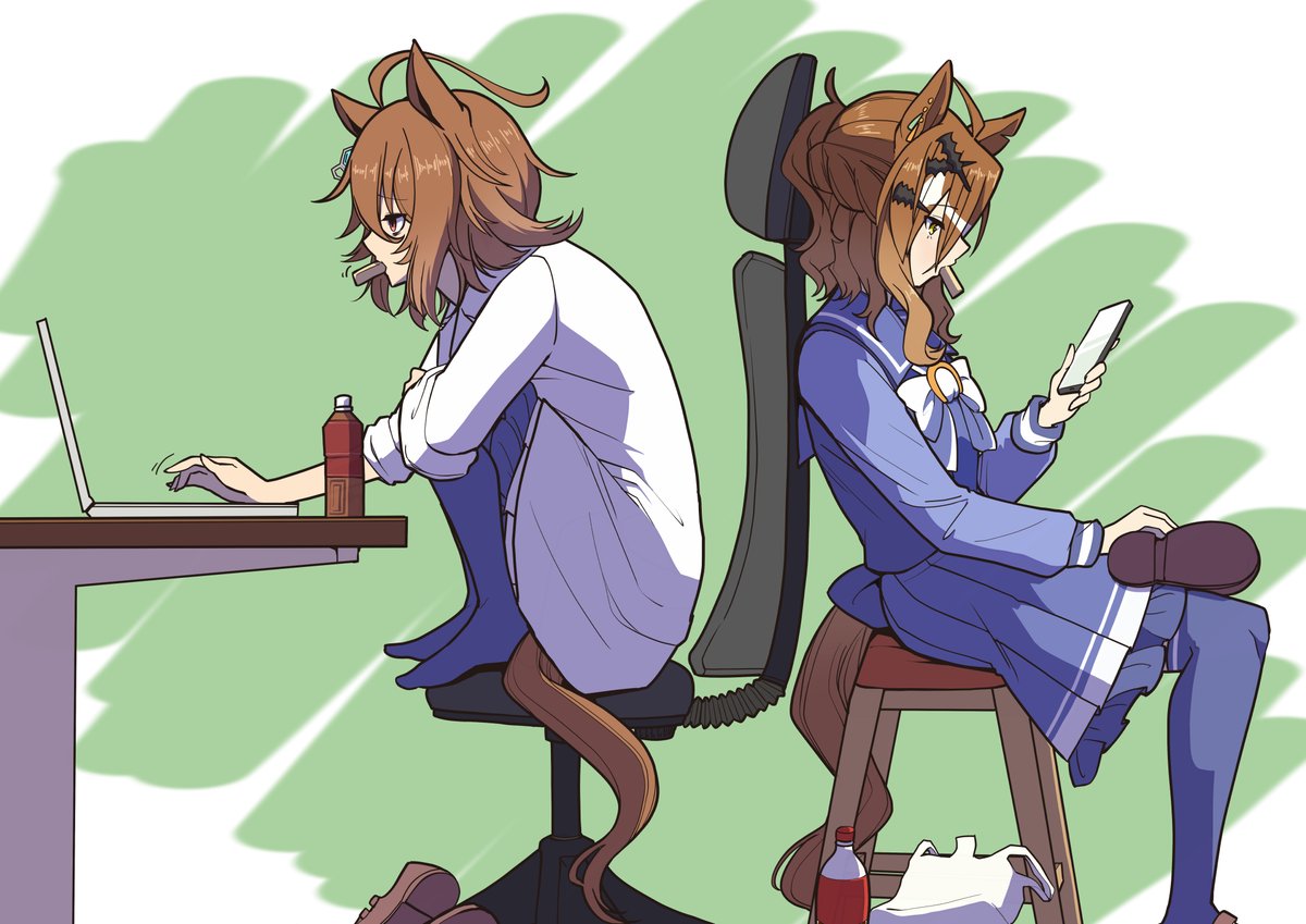 レポート中のポケタキ
＃ウマ娘