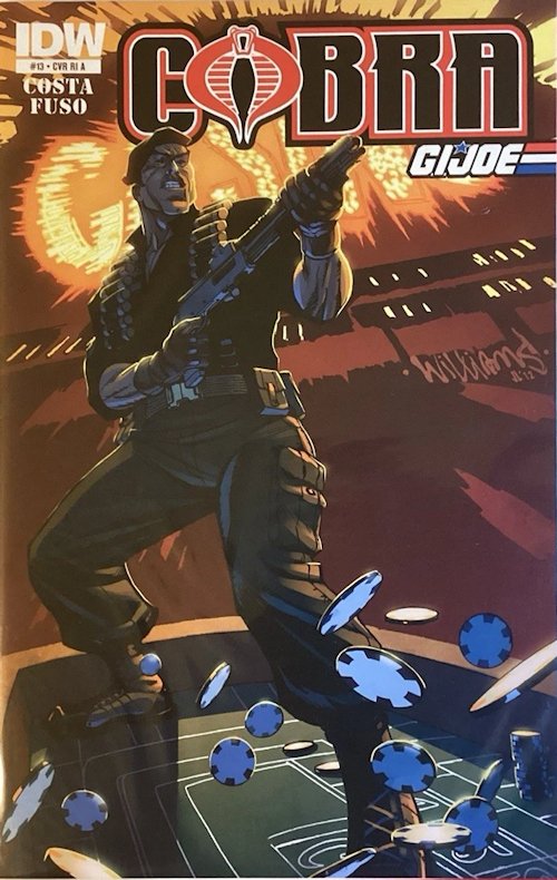 FFFGIJoe's tweet image. IDW released COBRA (Vol 2) #13 fifteen years ago:
"After the shocking events of last issue, all bets are off for the last chapter of Chuckles' undercover saga. He'll have to face enemies, friends... and, finally, himself."
#GIJoe @IDWPublishing