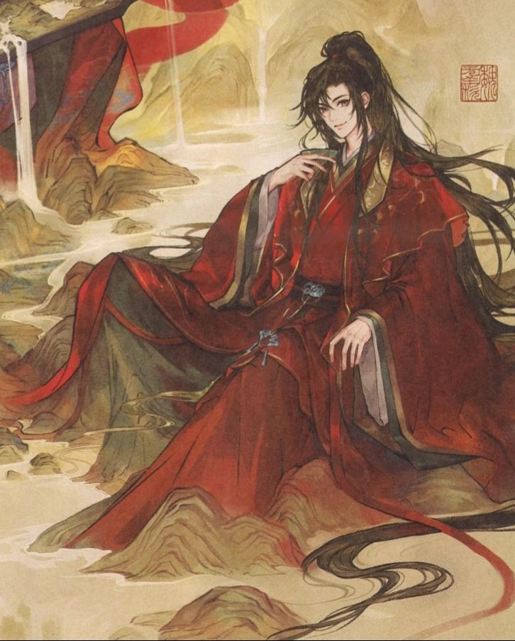 never saw this official art of wangxian before and omg as usual they look so stunning in red!!! 🥹
