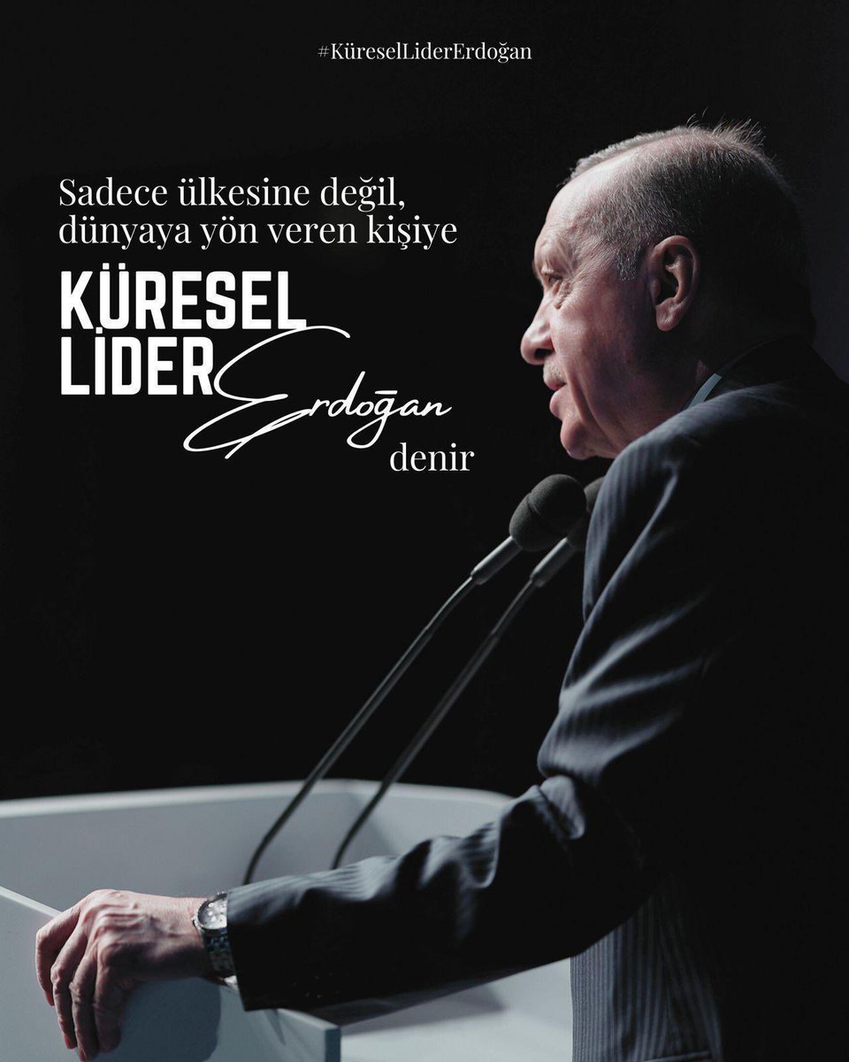 Sadece bir ülkenin değil, mazlum coğrafyaların da sesi…
Sözünü dünyaya duyuran iradenin adı.
Liderlik, sadece yönetmek değil; dünyaya yön verebilmektir.
Bugün adalet, duruş ve cesaret denildiğinde akla gelen isim bellidir.
Küresel Lider Erdoğan
#KüreselLiderErdoğan #GüçlüTürkiye