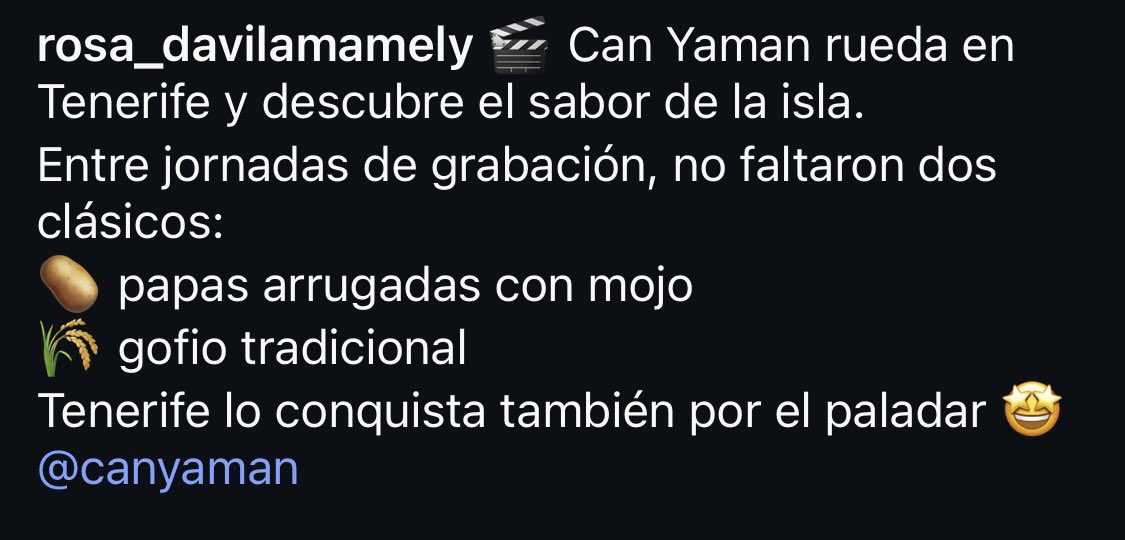 Nunzia83597019's tweet photo. Ig post @rosa_davilamamely

Anche la Presidente del Consiglio di Tenerife fan di #CanYaman 🤩
L’ha conquistata appena conosciuto  😉😅😂 https://t.co/zEcJISGEM7
