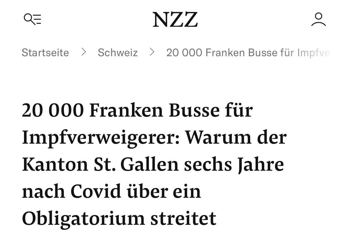 St. Gallen irrt sich fundamental.
Zwang erzeugt kein Vertrauen.
Zwang erzeugt Widerstand.
Und Widerstand ist das Gegenteil von Prävention.
Das ist nicht schweizerisch. Das ist nicht liberal. Und es ist ganz sicher nicht gesund.
Nach den Erfahrungen der Corona-Jahre müsste jedem