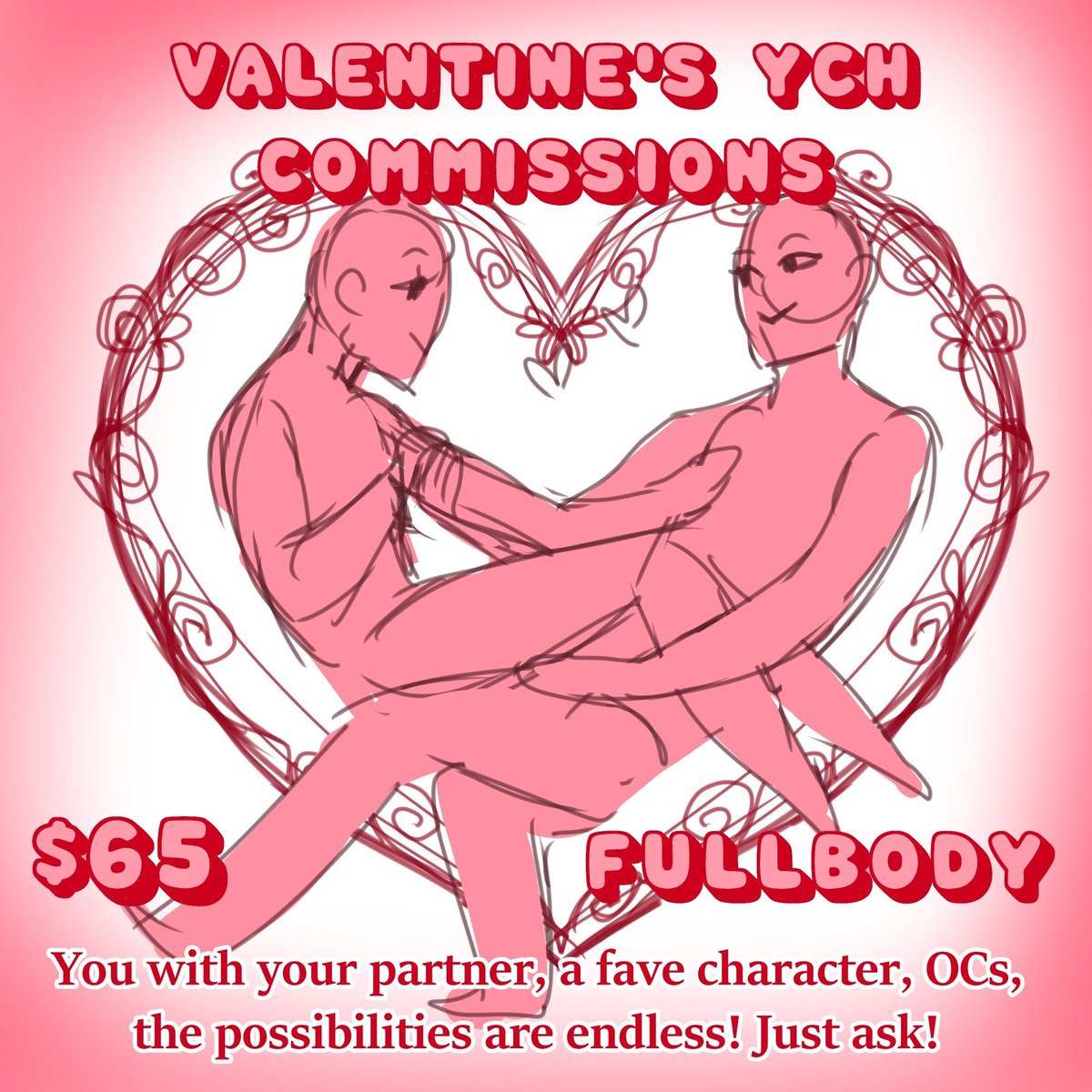 TheRileyOMalley's tweet photo. Have you gotten in on your valentines yet?   

#Valentinesday #commissions #commissionoffer   FORM: https://t.co/h2yl8Mu1gB https://t.co/etTHYiN2E4