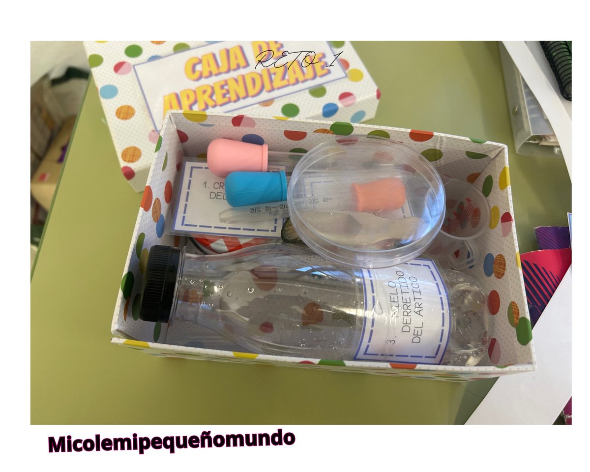 Caja de aprendizaje con experimentos científicos teresarubia.blogspot.com/2026/01/caja-d… así trabajamos en #infantil