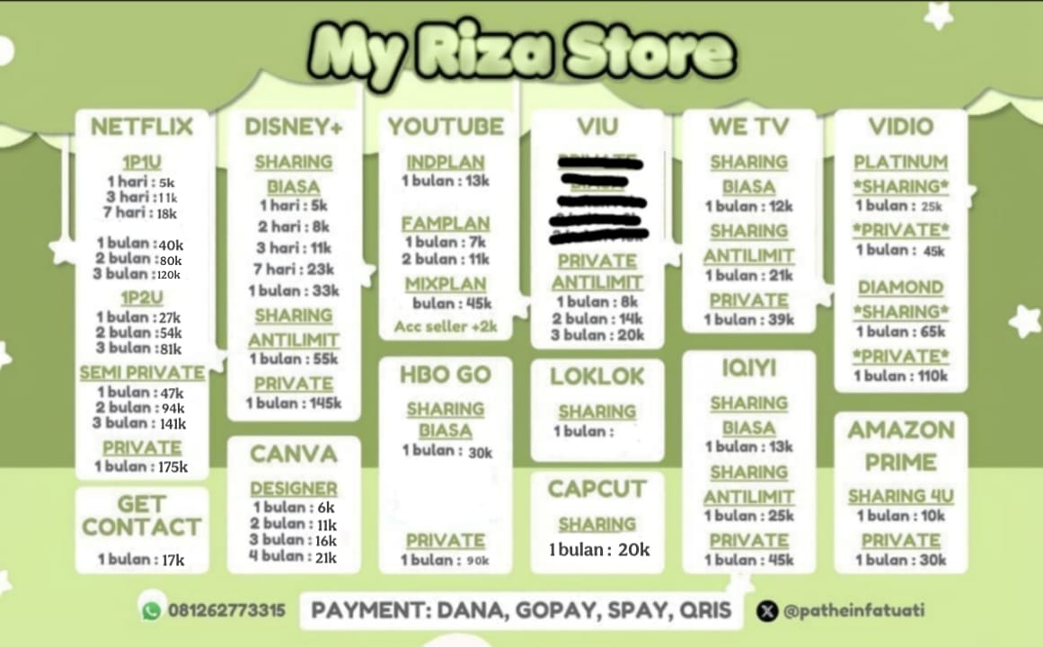 rizaa, jual netflix 27k sebulan fastresp wa yaa tweet media