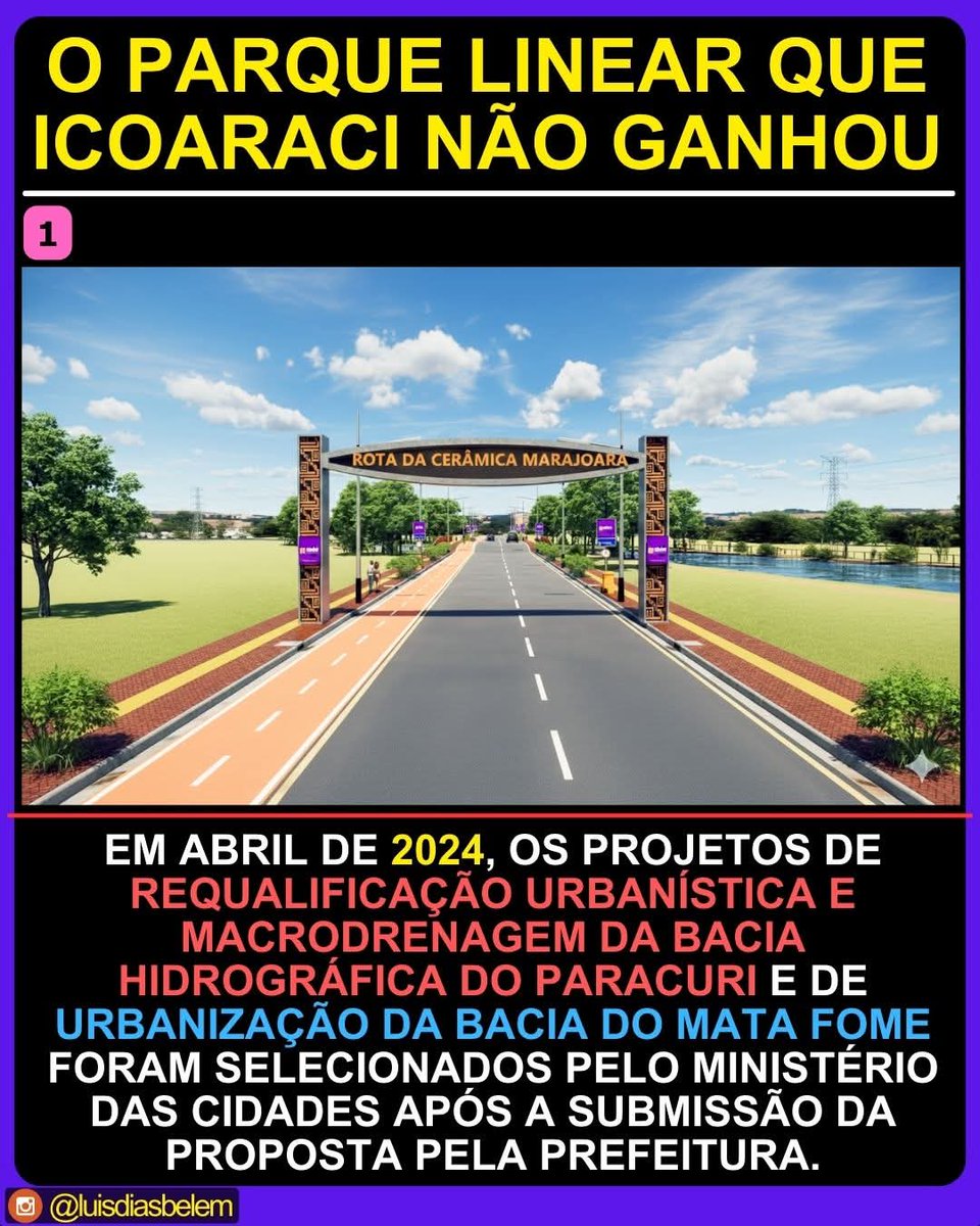 luisaugustoblog's tweet photo. Em abril de 2024, foi anunciado pela Prefeitura de Belém, o projeto de requalificação da Bacia Hidrográfica do Paracuri, em Icoaraci. O plano era ambicioso e necessário:

✅ R$ 310 milhões em investimento
✅ Macrodrenagem 
✅ Urbanização completa, entre outros... https://t.co/pFKtKHmSWq