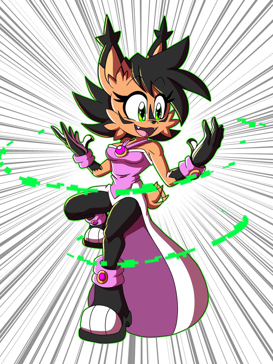 WOOOOAHHH CELL SHADING?! PREEETTY!!!
Hololynx approval levels are reaching an all time high! 😻

#Commission #Commissionsopen #Nicolethehololynx #Cute #Digitalart #sonicfanart #archiesonicfanart